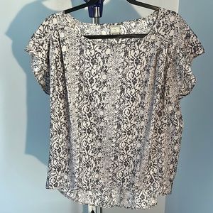 Converse One Star Printer Cap Sleeve Top Size L